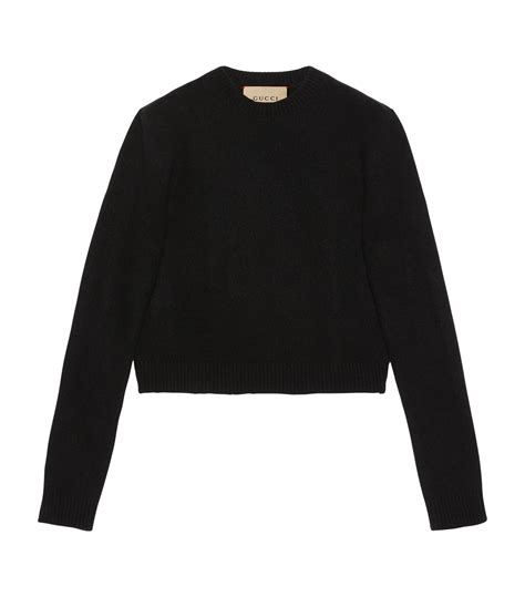 gucci cropped wool sweater.